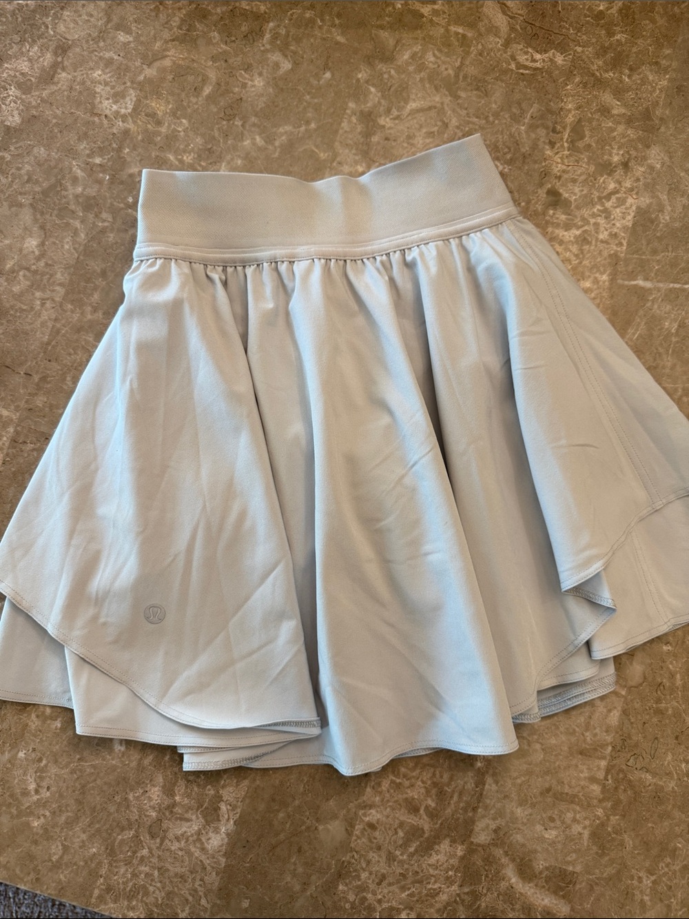 NWOT lululemon tennis time skirt in light gray size 0
